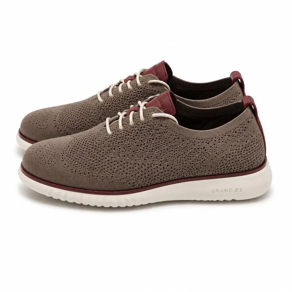 Cole Haan ØriginalGrand Stitchlite Wingtip Oxford Taupe Men 11.5M Casual
